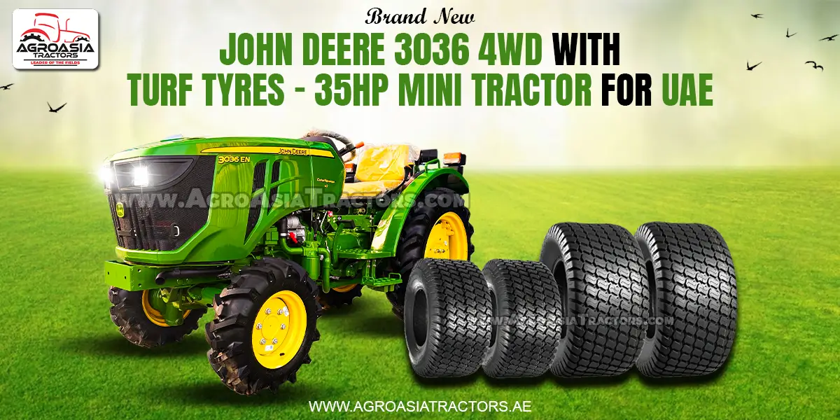 John Deere 3036 with Turf Tyres
